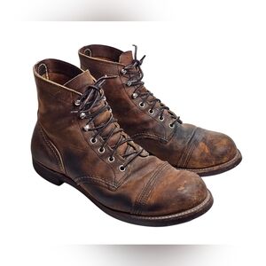 Red Wing Iron Ranger Boots 8085 Men 10.5 D Copper Rough & Tough Leather Heritage